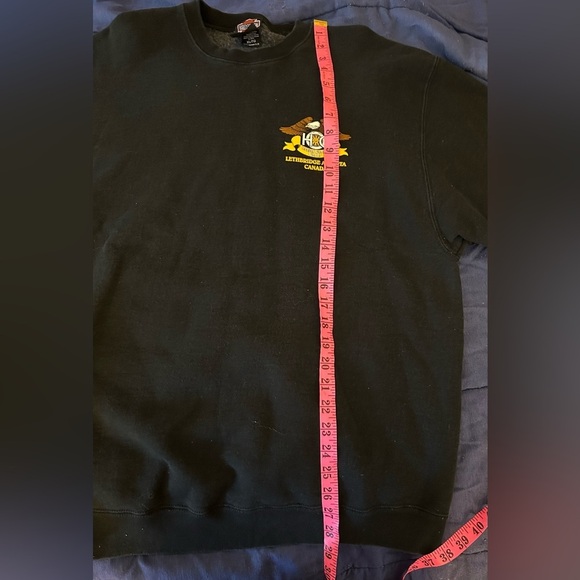 Harley Owners Group Black Crewneck Sweater with Ribbed Cuffs - Picture 5 of 7